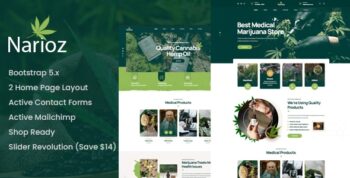 Narioz  - Cannabis & Marijuana HTML Template