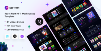 Neftron – NFT and Crypto Marketplace Nextjs Template