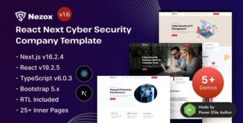 Nezox - React Next.js 16 Cyber Security Company Template