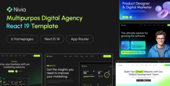 Nivia - Multipurpose Digital Agency React 19 Template