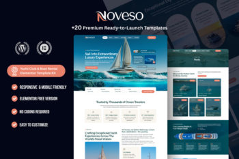 Noveso – Yacht Club & Boat Rental Elementor Template Kit