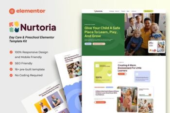 Nurtoria – Day Care & Preschool Elementor Template Kit