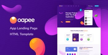 Oapee - App Landing Page HTML Template