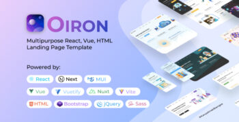 Oiron - React Vue HTML Landing Page Collection
