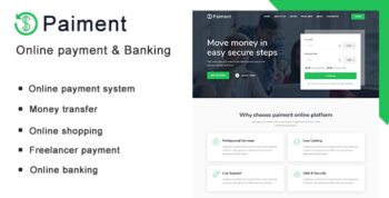 Paiment - Online Payment & Banking HTML Template