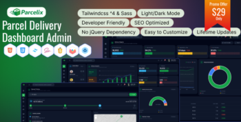 Parcelix – Courier & Parcel Delivery Dashboard Admin HTML Template