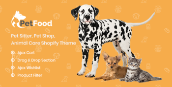 PetFood - Pet Care, Pet Sitter Shopify Theme