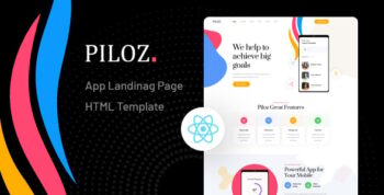 Piloz - React Next App Landing Page Template