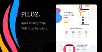 Piloz - Vue Nuxt App Landing Page Template