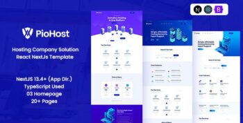 Piohost - Domain and Web Hosting React Nextjs Template