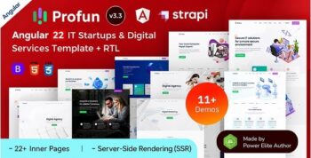 Profun - Angular 22 IT Services & Startup Agency Template