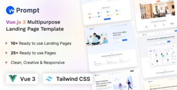 Prompt - Tailwind CSS Vue 3 Multipurpose Landing Template