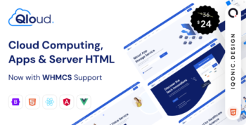 Qloud - Cloud Computing, Apps & Server Template (HTML, Vue)