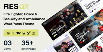 Rescuex – Fire Fighter, Police & Security and Ambulance WordPress Theme