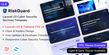 RiskGuard Laravel 13 Cyber Security Services Template