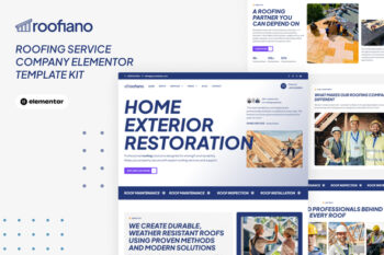 Roofiano - Roofing Service Company Elementor Template Kit