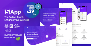 Sapp - React Next App Landing Page