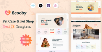 Scooby - Pet Care & Shop React Next Js Template