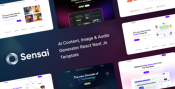 Sensai - AI Generator React Next Js Template