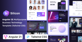 Silicon - Multipurpose Business, SaaS & Technology Tailwind CSS Angular 21 Template