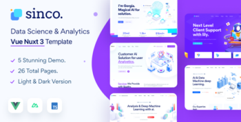 Sinco - Data Science & Analytics Vue nuxt 3 Template