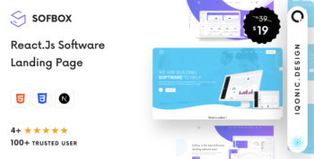 Sofbox - Modern Software Company Website Landing Page (React)