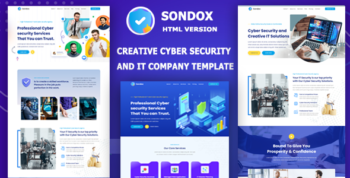 Sondox - Cyber Security & IT Company Template