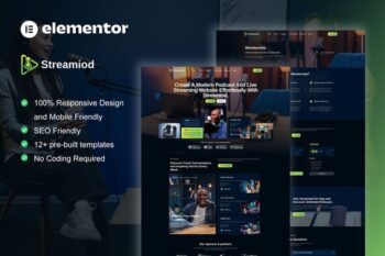 Streamiod - Podcaster & Music Streaming Elementor Template Kit