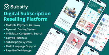 Subsify | Digital Tools and Subscription Reselling Flutter App With Laravel Backend