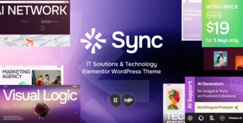 Sync - IT Solutions & Technology Elementor WordPress Theme