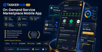 Taskerhub | On-Demand Service Marketplace Mobile App With Admin Panel