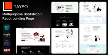 Taypo - Multipurpose React Landing Page