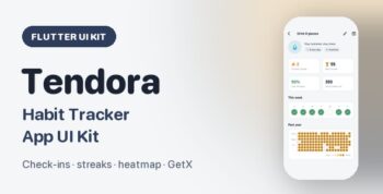 Tendora | Flutter Habit Tracker UI Kit