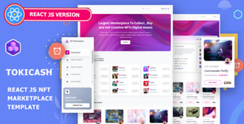 Tokicash - React NFT Marketplace Template