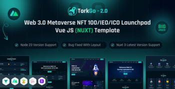 TorkGo – Metaverse Web3.0 IDO/INO launchpad Vue js , Nuxt js Template