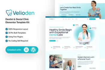 Velioden - Dentist & Dental Clinic Elementor Template Kit