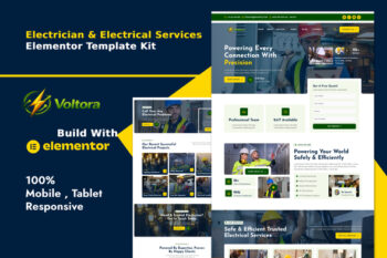 Voltora - Electrician & Electrical Services Elementor Template Kit