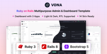Vona - Ruby on Rails Multipurpose Admin & Dashboard Template