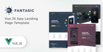 VueJS Landing page template - Fantasic