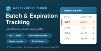 WooCommerce Batch & Expiration Tracking