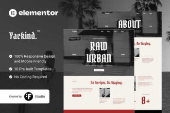 Yackind - Street Photography Portfolio Elementor Template Kit