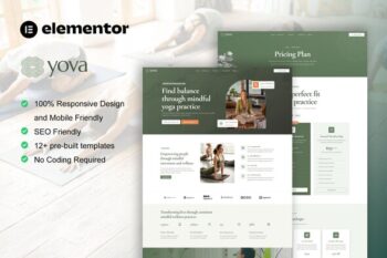 Yova - Yoga Studio Elementor Pro Template Kit