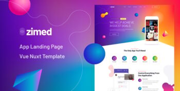 Zimed - Vue Nuxt App Landing Page Template