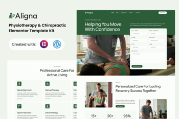 Aligna - Physiotherapy & Chiropractic Elementor Template Kit