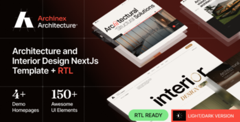 Archinex - Modern Architecture & Interior Design React NextJs Template