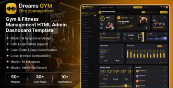 Dreams Gym - Gym & Fitness Management HTML Admin Dashboard Template