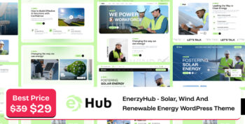 EnerzyHub- Solar, Wind and Renewable Energy WordPress Theme