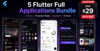 Flutterlify | 5 Flutter Mobile Apps Bundle