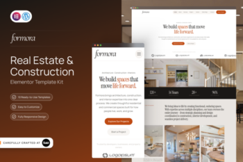 Formora - Real Estate & Construction Elementor Template Kit