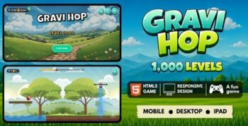 Gravi Hop | HTML5 Ball Jumping Game with 1000 Levels